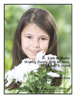 Unit of Study: Writing Poetry with Rhythm, Rhyme