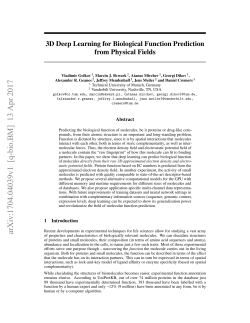 3D Deep Learning for Biological Function Prediction from Physical