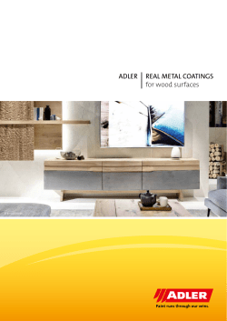 ADLER REAL METAL COATINGS for wood surfaces - ADLER