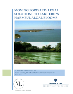 Moving Forward: Legal Solutions to Lake Erie`s
