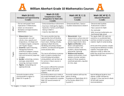 Math Courses