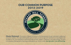 OUR COMMON PURPOSE - Besant Hill School