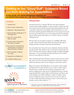 Getting to the &ldquo;Good Stuff&rdquo;: Evidence