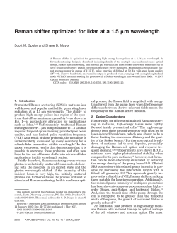 Raman shifter optimized for lidar at a 1.5 um wavelength