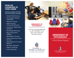 CSU Psychology Brochure