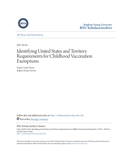 Identifying United States and Territory Requirements for Childhood