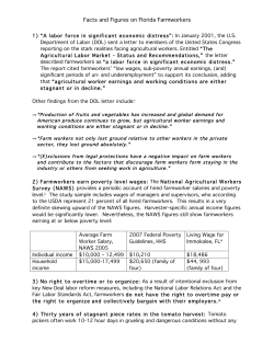 Facts and Figures on Florida Farmworkers
