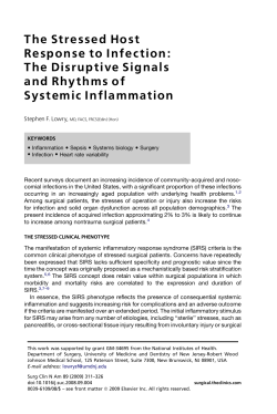 The Stressed Host Response to Infection: The Disruptive Signals