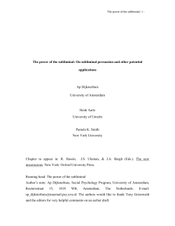 Subliminal perception and persuasion: A theoretical framework and
