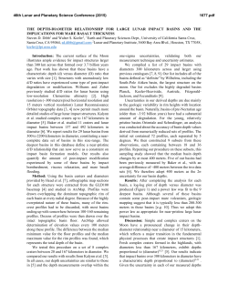 The Depth-Diameter Relationship for Large Lunar - USRA