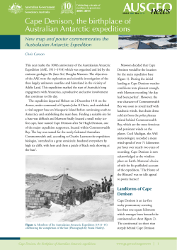 Cape Denison, the birthplace of Australian Antarctic expeditions