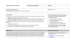 English sample unit: Life Skills