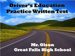 Driver`s Education Practice Test