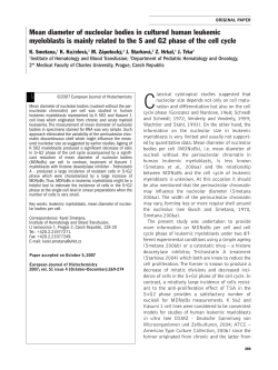 Mean diameter of nucleolar bodies in cultured human leukemic