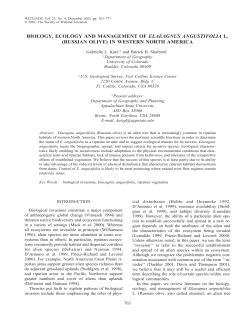biology, ecology and management of elaeagnus angustifolia l.