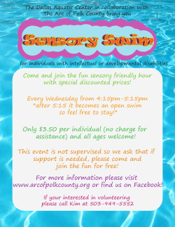 Arc Swim Flyer 1 - The Arc of Polk County