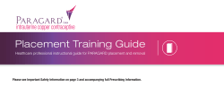 Placement Training Guide - PARAGARD&reg; (intrauterine copper