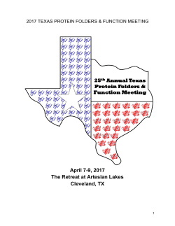 here - Texas Protein Folders and Function Meeting