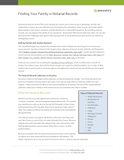 Finding Your Family in Notarial Records