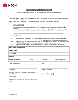 ATTESTATION OF IDENTITY VERIFICATION