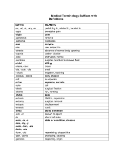 Suffixes - Northwest ISD Moodle