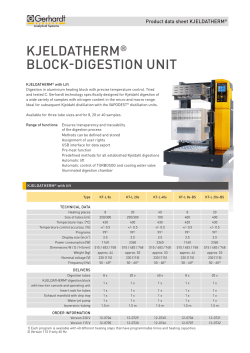 Product data KJELDATHERM KT(-L) Unit english