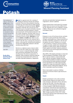 Mineral Planning Factsheet Potash