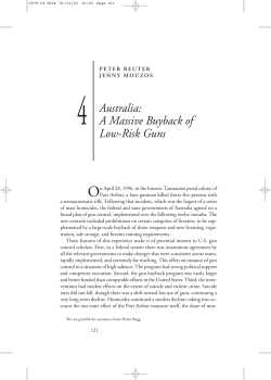 Australia: A Massive Buyback of Low-Risk Guns