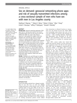 Sex on demand: geosocial networking phone apps and risk of