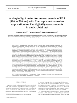 A simple light meter for measurements of PAR (400 to 700 nm) with