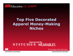Top Five Decorated Apparel Money-Making Niches