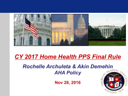CY 2017 Home Health PPS Final Rule