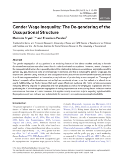 Gender Wage Inequality: The De-gendering of