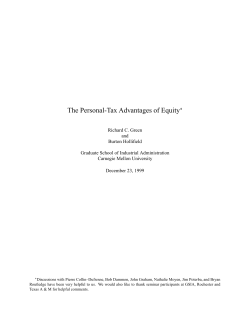 The Personal-Tax Advantages of Equity