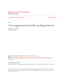 Civic engagement in the public speaking classroom