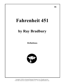 Fahrenheit 451 - Introduction to Literature 131