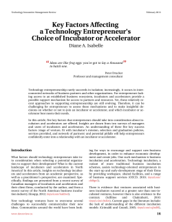 Key Factors Affecting a Technology Entrepreneur`s