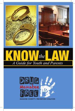 Drug Free Manatee`s Know the Law