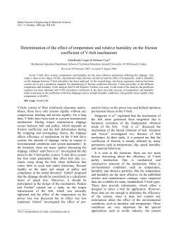 Determination of the effect of temperature and relative humidity on