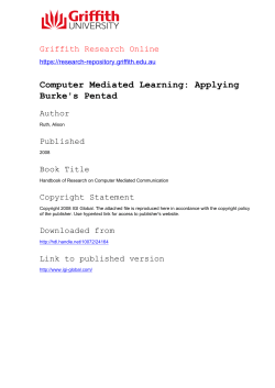 Computer Mediated Learning: Applying Burke`s Pentad