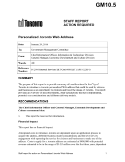 Personalized .toronto Web Address