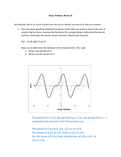 The period of f is &pi;/2, the period of g is &pi;. So, the period of h is &pi;. f