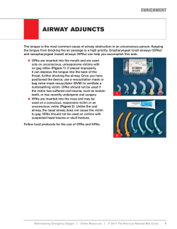 Airway Adjuncts Fact and Skill Sheets