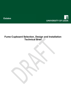 Fume Cupboard Selection Design and Installation Technical Brief