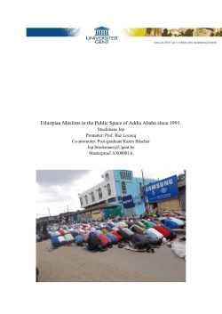 Ethiopian Muslims in the Public Space of Addis Ababa since 1991.