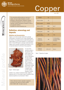 Copper - British Geological Survey