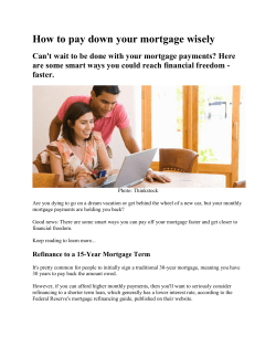 Pay Down Mortgage Wisely