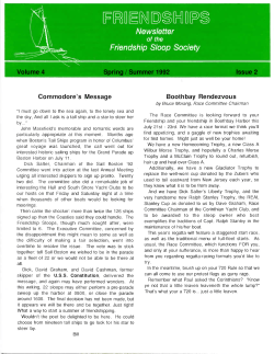 Spring - Friendship Sloop Society