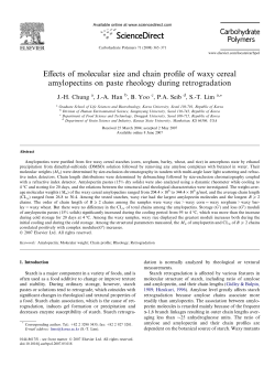Effects of molecular size and chain profile of waxy cereal