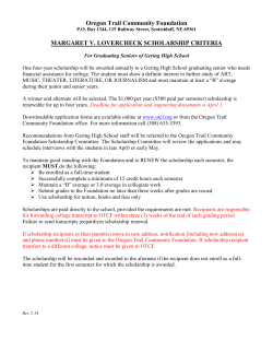 Application - Oregon Trail Community Foundation